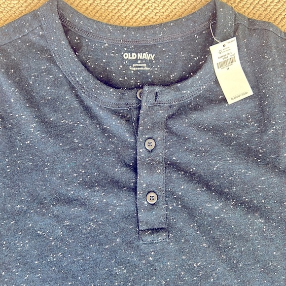 🌿Old Navy Jersey knit crew for Men’s navy with white speckles, size Medium 🌿 - Picture 5 of 5